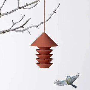 PIDAT Silo Bird Feeder in Terracotta